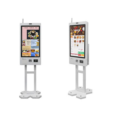 kopen Wandmontage of vloerstand aanraakscherm zelfbediening bestelbetalingskiosk met bonprinter en QR-scanner voor restaurant online manufacture