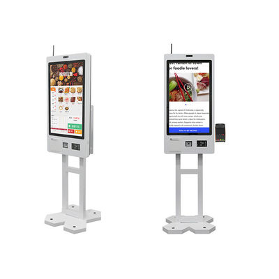 kopen OEM Aangepaste 21,5 inch Touchscreen QR-code Scanner Ticketprinter Zelfbedienings-POS Bestel- en Betaalkiosk voor Restaurant online manufacture