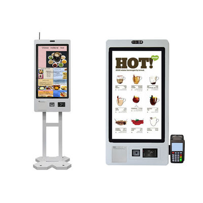 kopen Zelfbestelende kiosk zelfbediening voedselbestelterminal 21,5 inch muur gemonteerd aanraakscherm facturen bestellen betalingskiosk online manufacture