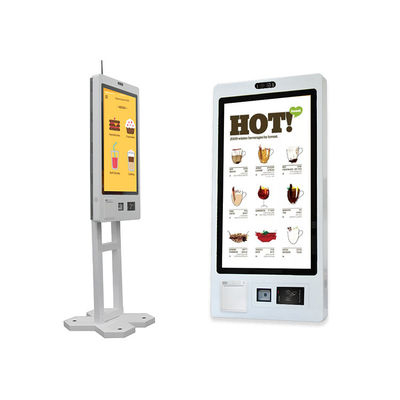 kopen 21.5/23.8/27/32 Inch Restaurant POS Touch Screen Self Service Kiosk Bestelling Betalingskiosken met printer en scanner online manufacture