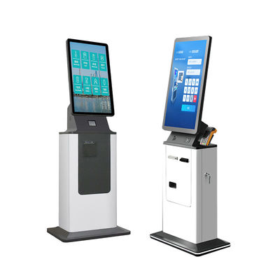 kopen Hotel Moderne Smart Self Check In Out Kiosk met kaartverdeler Ticket printer Paspoort scanner Cash Payment Kiosk Terminal online manufacture
