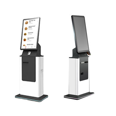 kopen 27 32 Inch Touch Screen Hotel Zelfbediening Check in Kiosk SDK Paspoort Scanner Card Dispenser Ticket Printer Betalingskiosk online manufacture