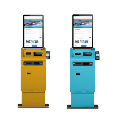 kopen Capacitive Touch Screen Self Service Cash Currency Exchange Checkout Payment Kiosk with Credit Card Passport Reader online manufacture