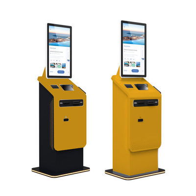 kopen 27-32 inch touchscreen selfservice kiosk met contante munt recycler en ontvangstprinter voor binnenbetalingen online manufacture