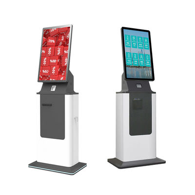 kopen 32 inch check-in kiosk met capacitief touchscreen met 10 punten en kaartlezer voor selfservice betalingen online manufacture