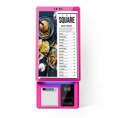 kopen 21.5 inch Fast Food zelfbediening Betaling Kiosk Floor Stand Machine Interactieve Automatische Touch Screen Kiosk Met POS Software online manufacture