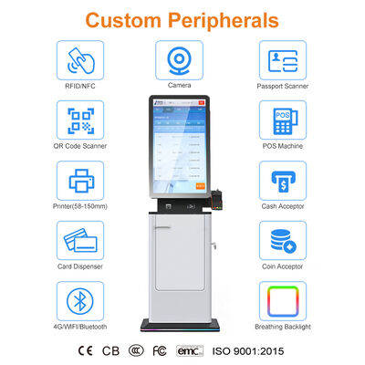 kopen OEM ODM Auto Pay Zelf Parkeerstation Hotel Airport Automatische check-in Zelf Kaart Dispenser Kaartprinter Betalingskiosk Machine online manufacture