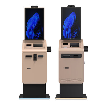kopen 27 32 Inch Touch Screen Zelfbediening Betalingskiosk Interieur Zelfbevestiging Printer Kaartverdeler Contant geld Munt Recycler Betalingskiosk online manufacture