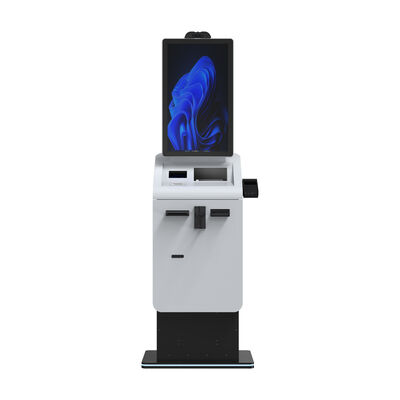 kopen Zelf Cash Coin Machine Betaal Checkout RFID Barcode Lezer Betaal Zelf Checkout Bon Printer Geld Dispenser Kiosk SDK online manufacture