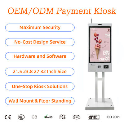 kopen 21.5/27/32 Inch POS Touch Screen Zelf Checkout Machine Betalingsterminal Fast Food Zelf Bestel Kiosk voor Restaurant online manufacture