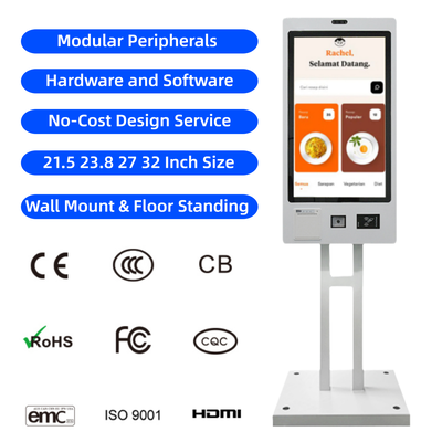 kopen OEM ODM Muurmontage Restaurant Betaalkiosk Terminal Capacitatief aanraakscherm Zelfbedieningsbewijs Printer Bestelkiosk online manufacture