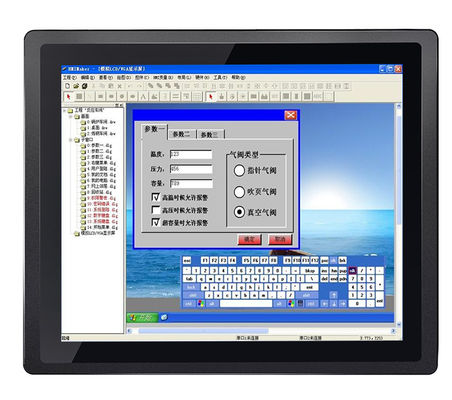 19-inch robuuste militaire computer alles-in-één industrieel ingebed aanraakscherm