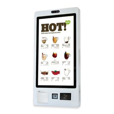 32 Inch Restaurant Betaling Kiosk Machine Automatische Wandmontage Touchscreen Kiosk