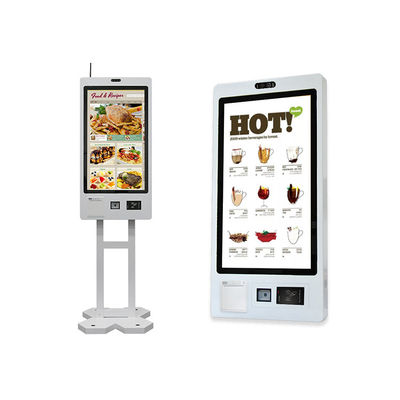 32 inch Payment QR Scanner Printing Touchscreen Monitor Zelfservice Kiosk Touchscreen Voedselbestelmachine