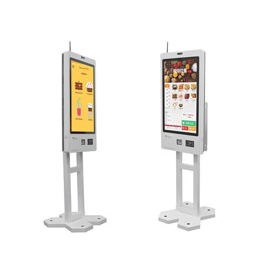 Witte zelfbetalingskiosk 32 inch voor restaurant / fastfood