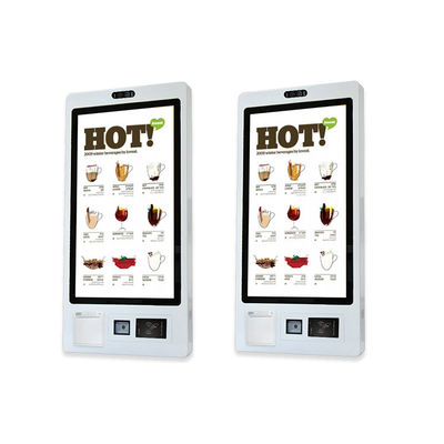 Fast food restaurant zelfbestel betaalkiosk met thermische printer scanner QR code
