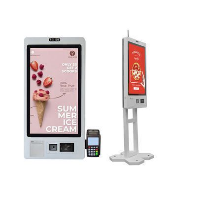 32-inch winkelcentrum Geautomatiseerde kassamachine Touchscreen Digitale kioskprinter QR-codescanner