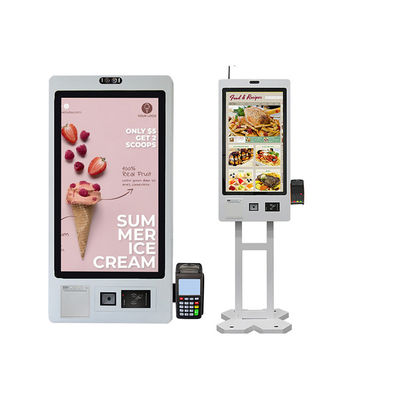 McDonald'S Restaurant 32 Inch Lcd Verticale Touchscreen Kiosk Touchscreen Thermische Printer