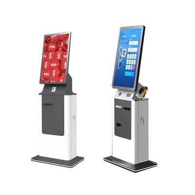 Inchecken Kiosk Touch Screen Zelfservice A4 Printer Paspoort Scanner Contant geld Munt Betaal Kiosk