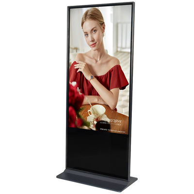 Vloertribune 43 Duimlcd Signage van de Touch screentotem Digitale Kiosk Reclamevertoning