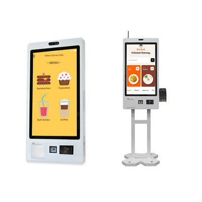 Ethernet verbond Automatische de Dienstkiosk aan Streepjescodescanner zelf het bestel- de kaartbetalingen van het kioskencontante geld