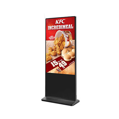 43 inch winkelcentrum reclame aanraakscherm kiosk metalen behuizing gehard glaspaneel