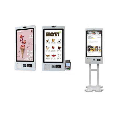 Wandmontage zelfbestelkiosk met capacitieve touch / ticketprinting