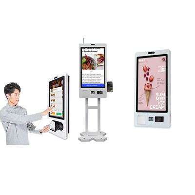 Capacitive Touch 10 punt zelfbestellen Kiosk Ticket Printing Qr Scanner RFID Reader