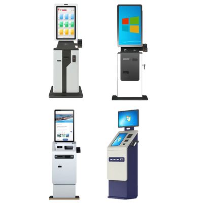 1280*1024 Resolutie Automatische incheckterminal voor gehard glas en metalen behuizing