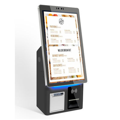 15.6 inch Kiosk Pcap Floor Stand Self Service Digitaal Touch Screen Kiosk Met Printer