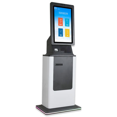 32 inch Hotel Airport Check In Ticket Printer Kiosk met zelfbediening Touch Screen en contante aanbetaling