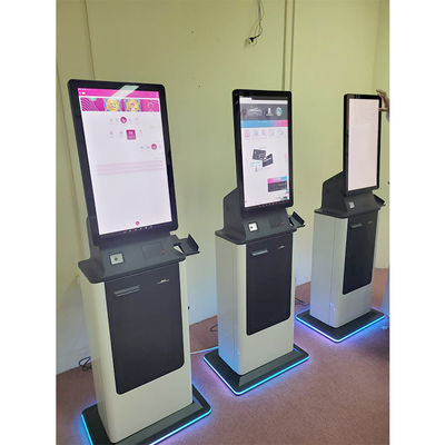 Crtly 27 inch touchscreen kaartlezer met cash recycler nutsrekening outdoor betaling kiosk cash recycler