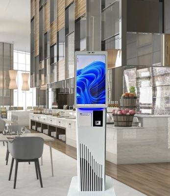 Android/Win Zelfbestelende Digitale Kiosk Met Ticket Printing QR RFID Scanner
