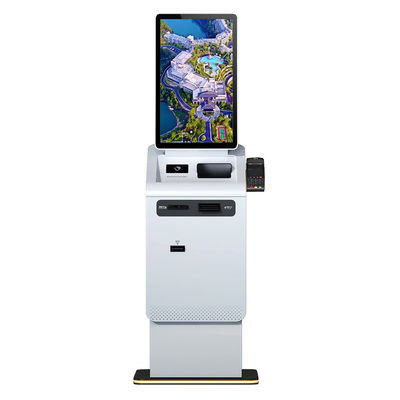 Selfservice kiosk aanraakscherm kassa register POS-systeem kassa recyclingkaart dispenser betaling kiosk terminal