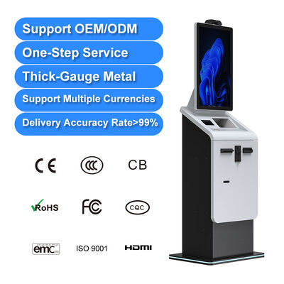 OEM/ODM Kiosk Manufacturer  27 32 Inch Cash Payment Kiosk Bill Payment Terminal Scanner Card Dispenser Printer Payment Kiosk